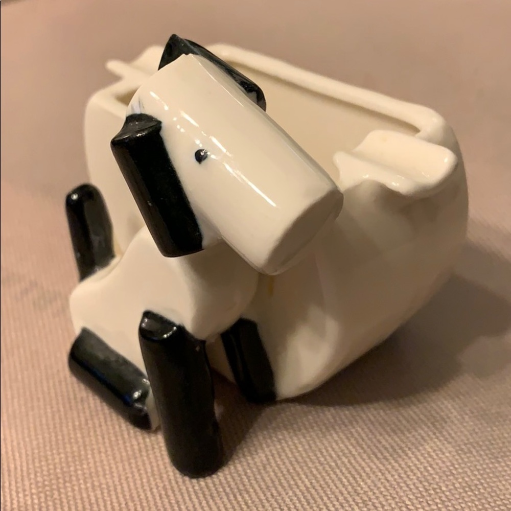 Antique dog porcelain ashtray